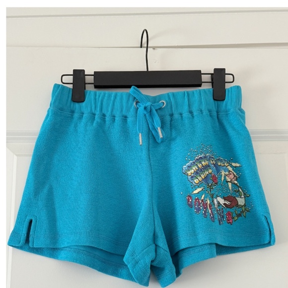 Boys Lie Where it Begins ‘Where it All Begins’ Turquoise Shorts- Size Small - Picture 1 of 7